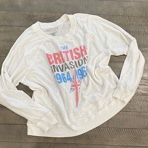 Oddpeople White Graphic Women's Sweater size L